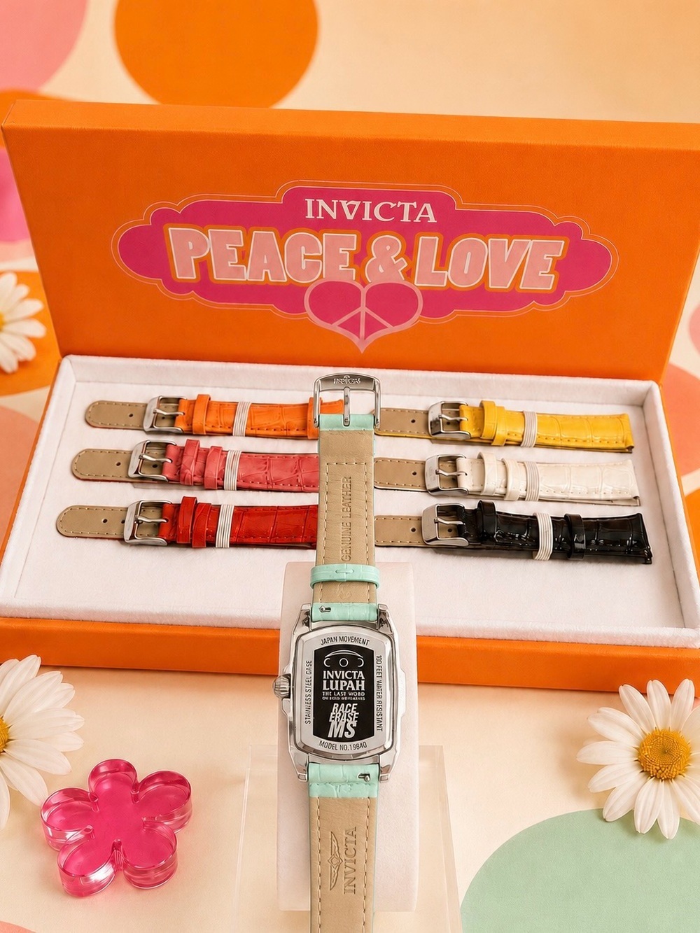 Invicta Peace & Love Baby Lupah Watch 7 Interchangeable Straps NIB - Picture 4 of 4
